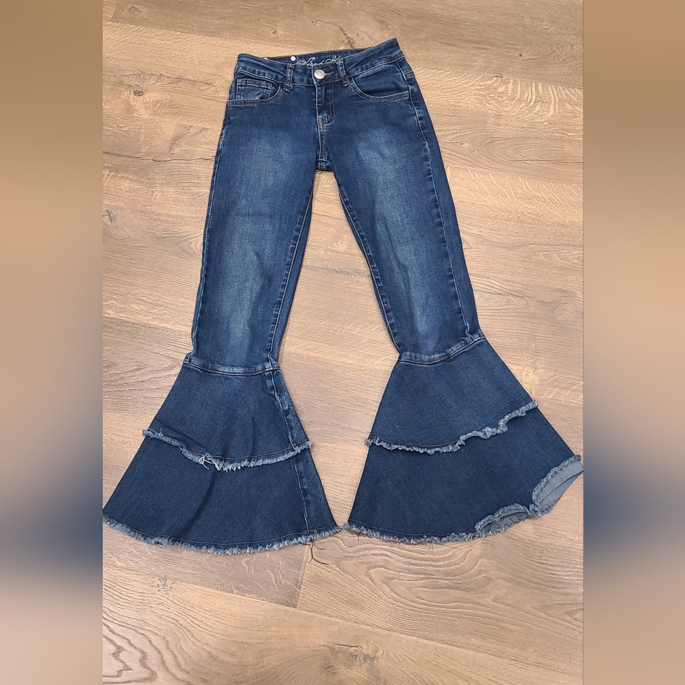 Girls Wired heart bell bottoms